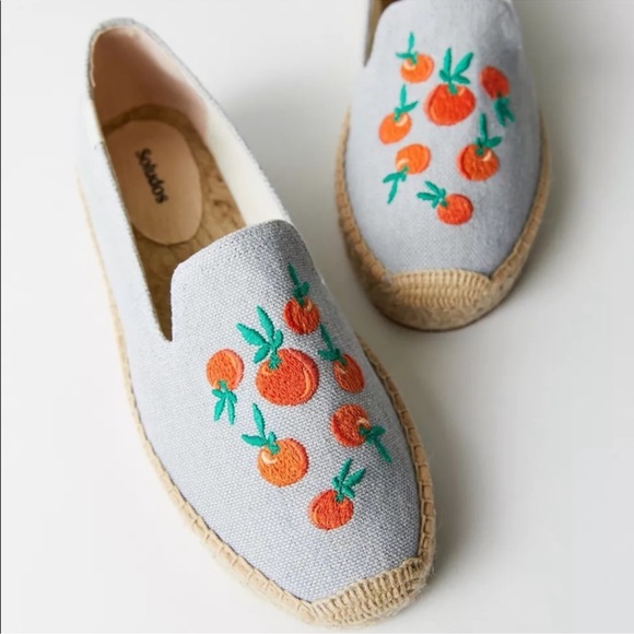 SOLUDOS & Anthropologie Clementines Blue Platform Espadrilles Size 8 - Picture 2 of 9